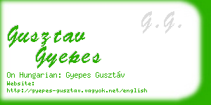 gusztav gyepes business card